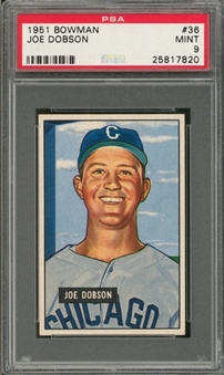 1951 Bowman #36 Joe Dobson – PSA MINT 9